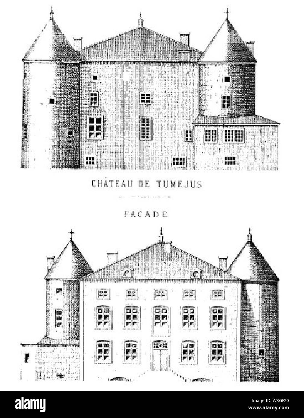 Château de Tuméjus. Stockfoto
