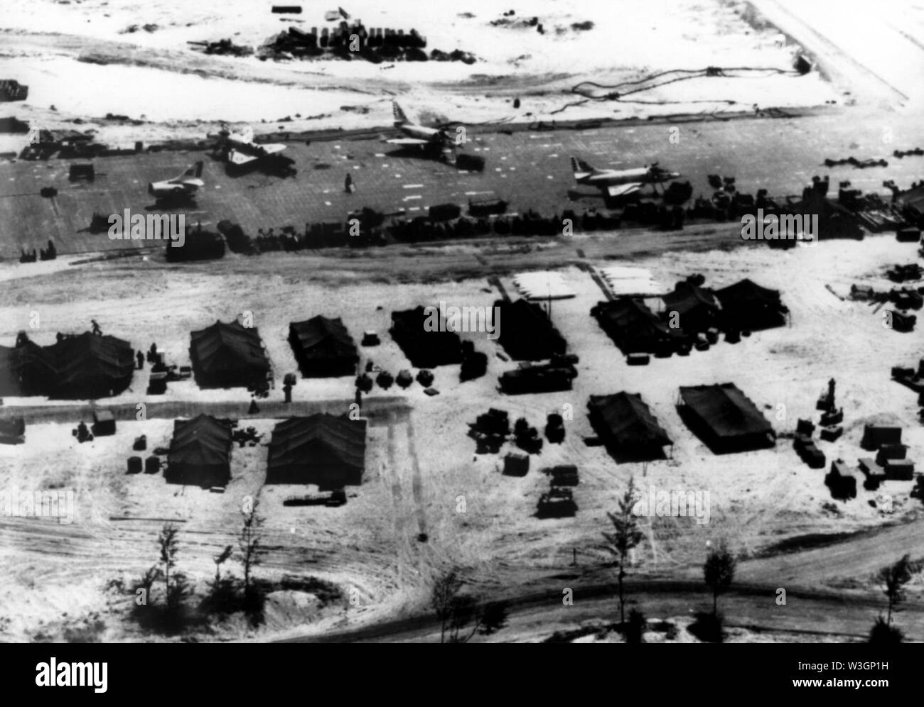 Chu Lai Flugzeuge Service Area 1965. Stockfoto