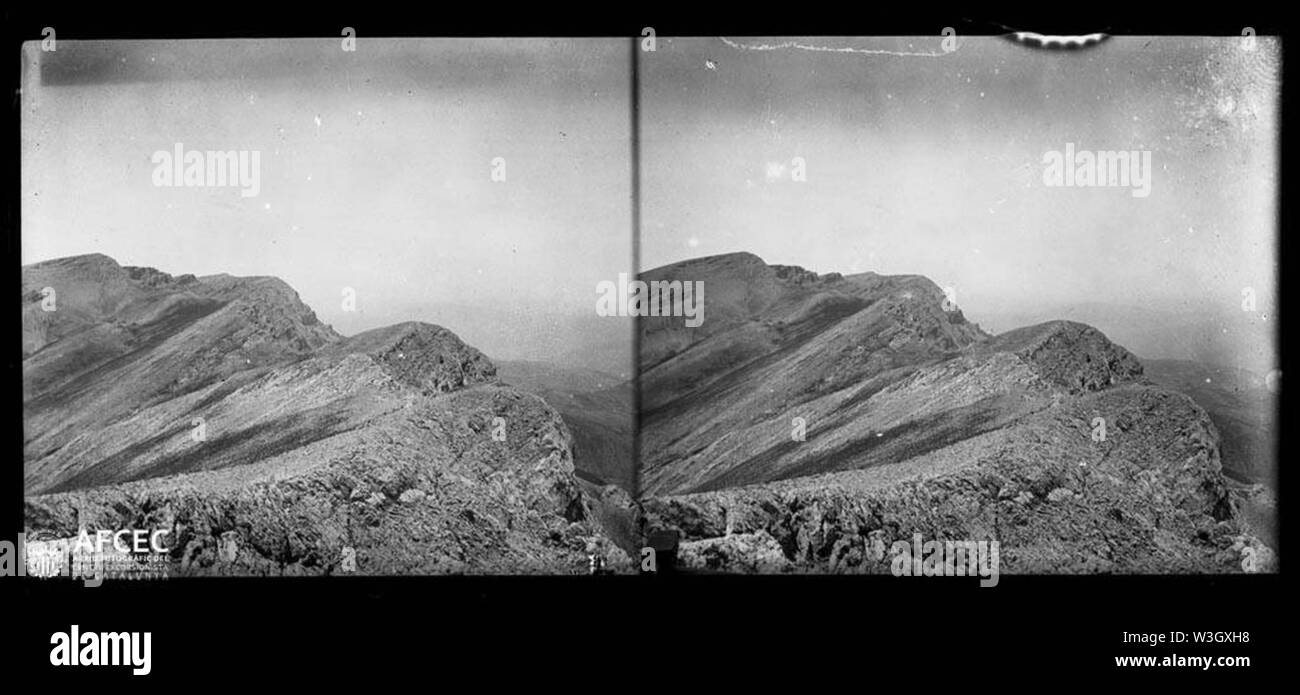 Cims ich Kanäle de la Serra del Cadi. Stockfoto