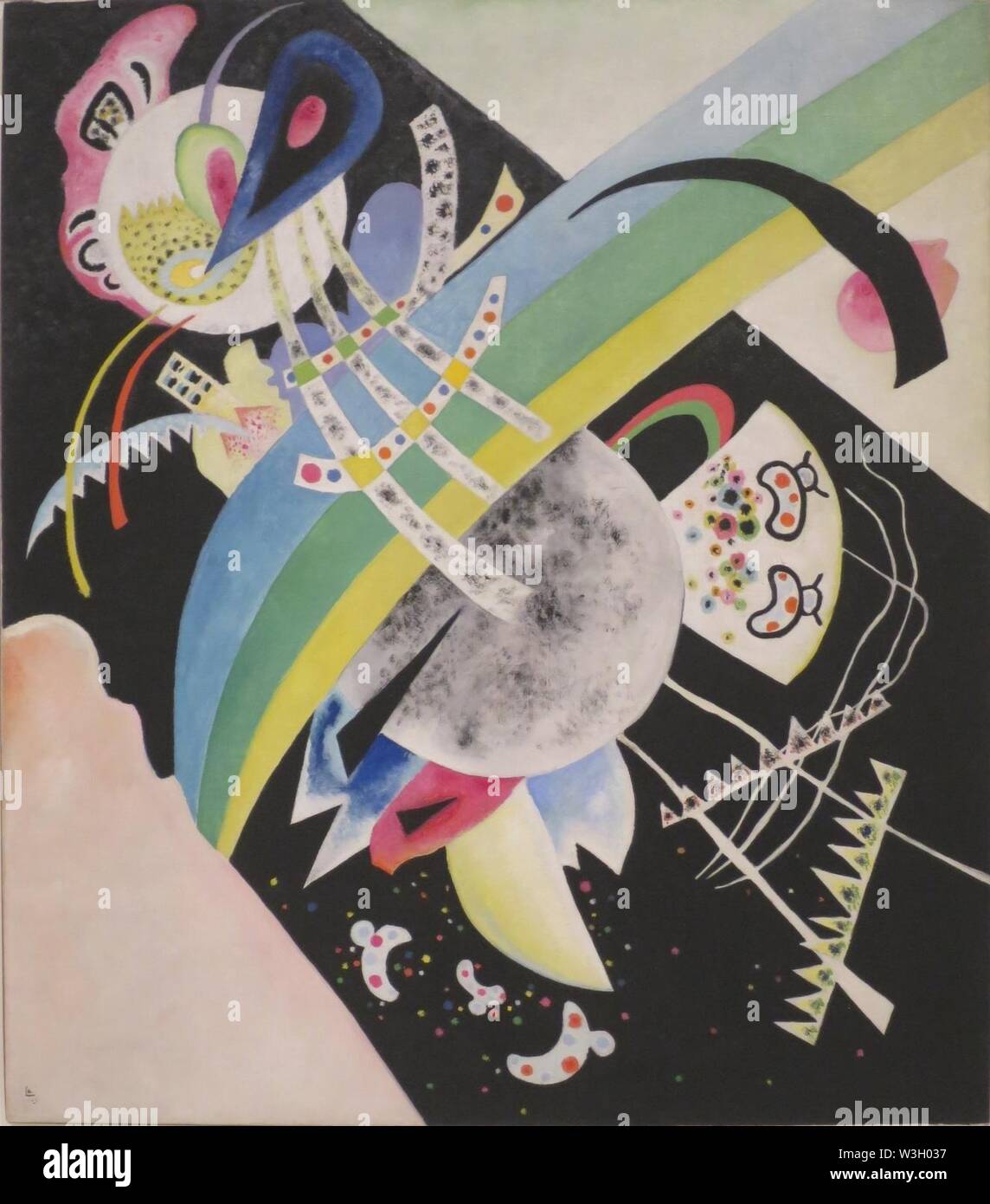 Kreis auf Schwarz von Wassily Kandinsky, 1921. Stockfoto