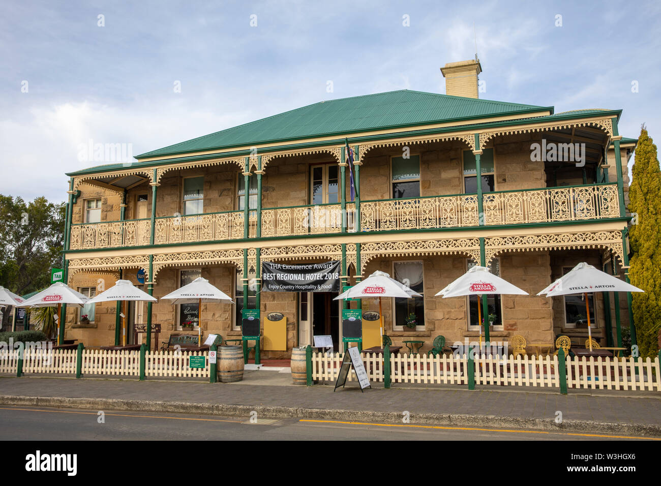 Historische australischen Pub, das Richmond Hotel im Dorf von Richmond in Tasmanien, Australien Stockfoto