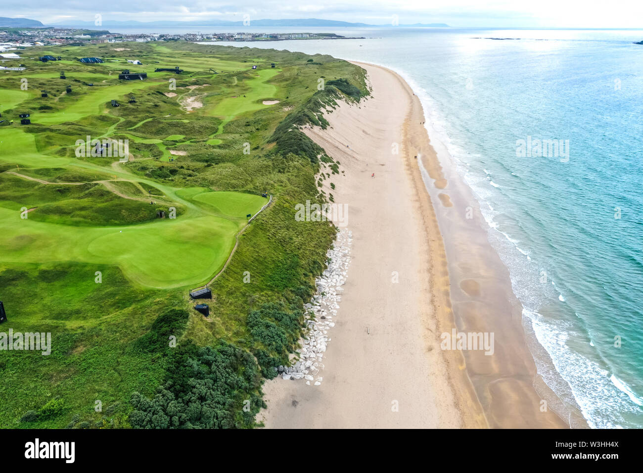 Die Open im Royal Portrush Nordirland Stockfoto