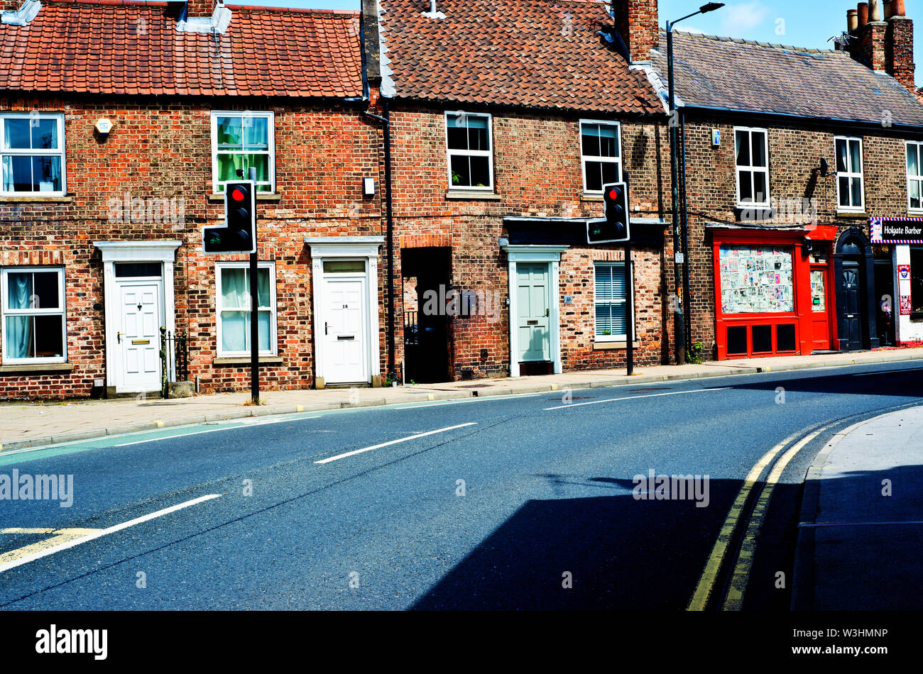 Reihenhäuser, Holgate, York, England Stockfoto