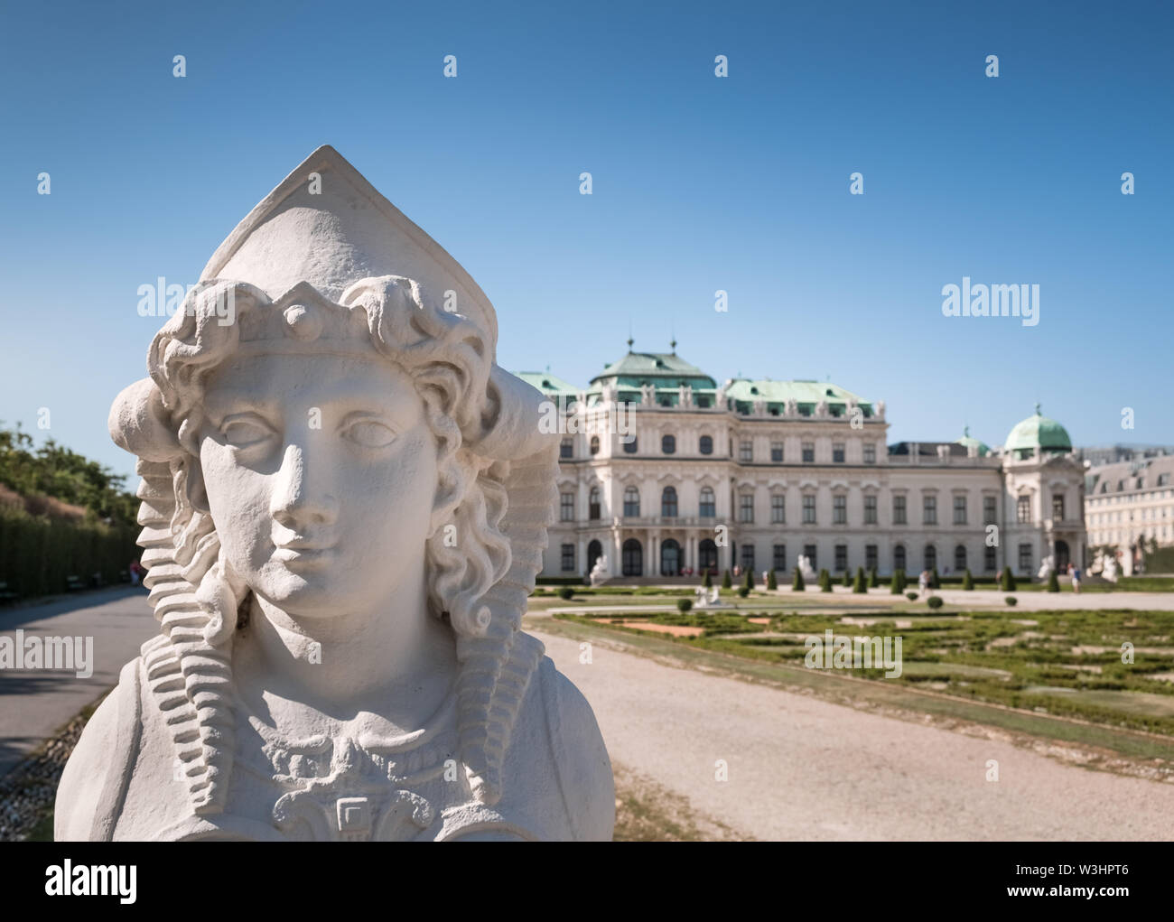 Schloss Belvedere, einem historischen Gebäudekomplex bestehend aus prächtigen barocken Paläste und Gärten in Wien, Österreich Stockfoto