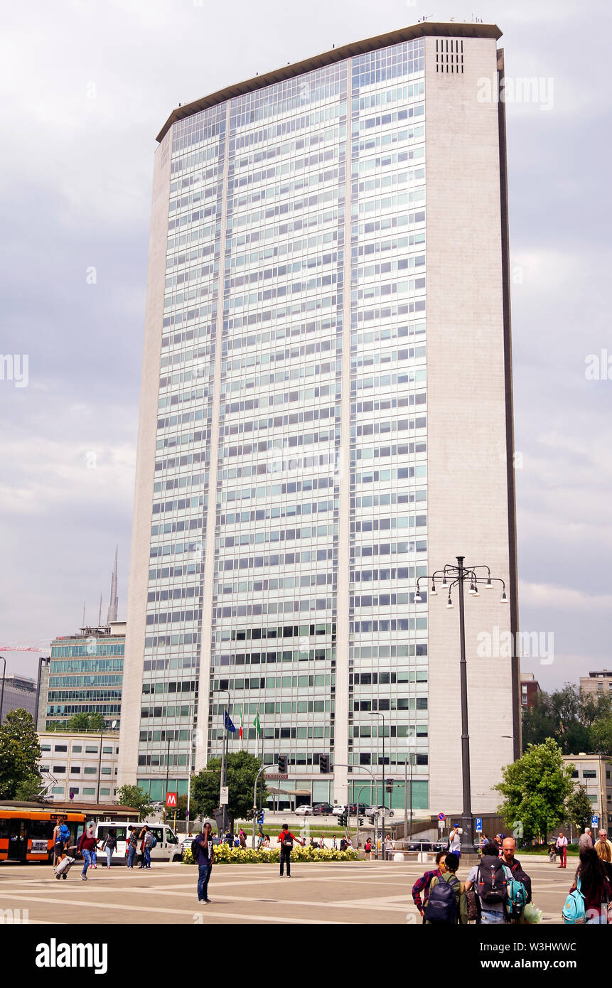 Der Pirelli Building, Mailand, alias "Pirellone", wörtlich "Pirelli", Architekten Gio Ponti, Statiker, Pier Luigi Nervi, 1955-9 Stockfoto