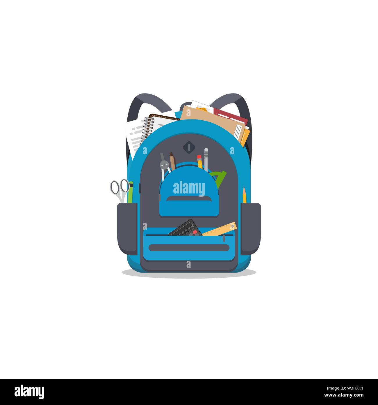Schule Rucksack Abbildung Stock Vektor