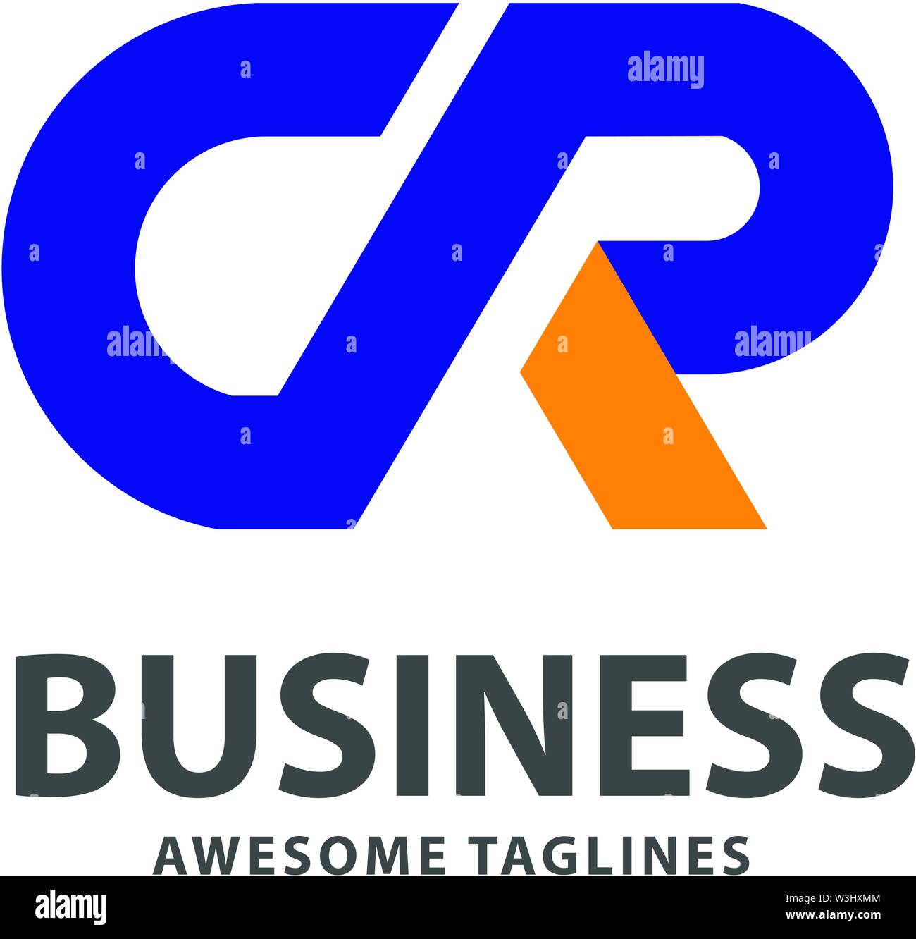 Kreative strong initial CR logo Vektor Konzept Stock Vektor