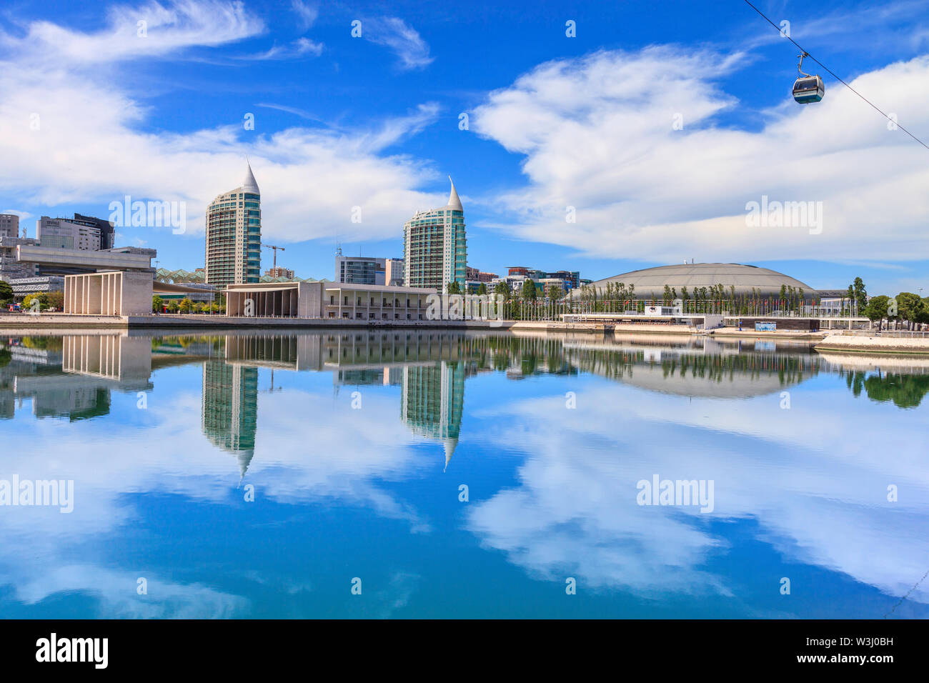 Blick auf den Park der Nationen - Lissabon Stockfoto