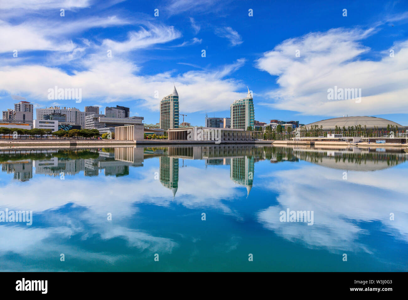 Blick auf den Park der Nationen - Lissabon Stockfoto
