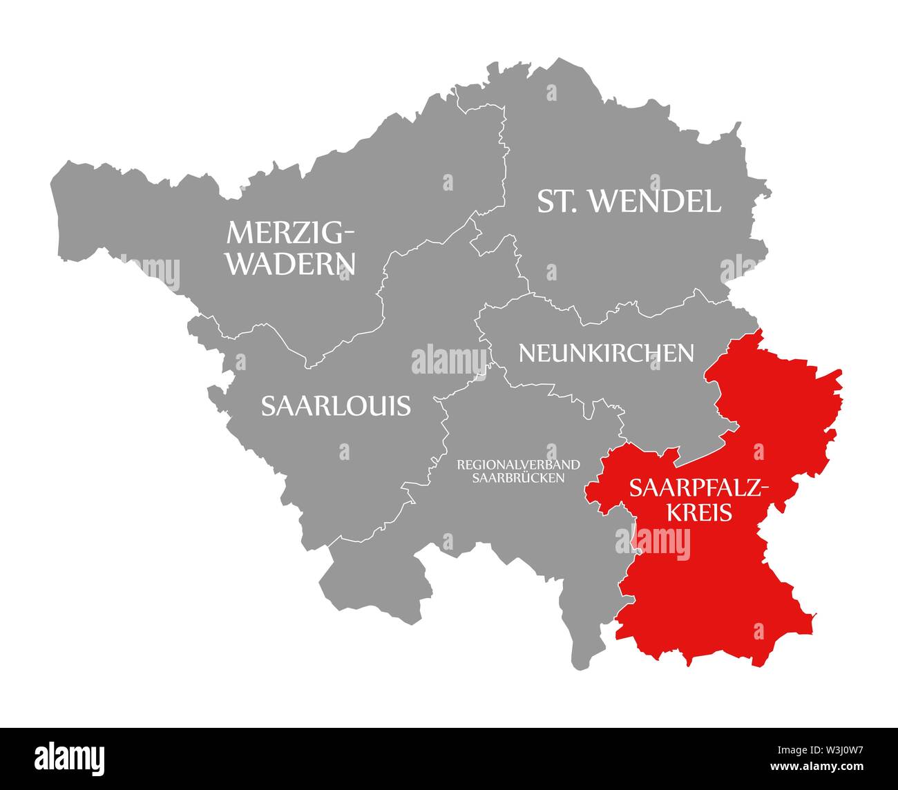 Saarland province map -Fotos und -Bildmaterial in hoher Auflösung – Alamy