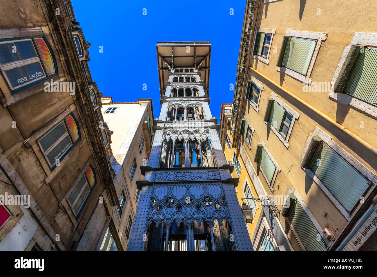 Elevador de Santa Justa (Aufzug Santa Justa), Lissabon Stockfoto