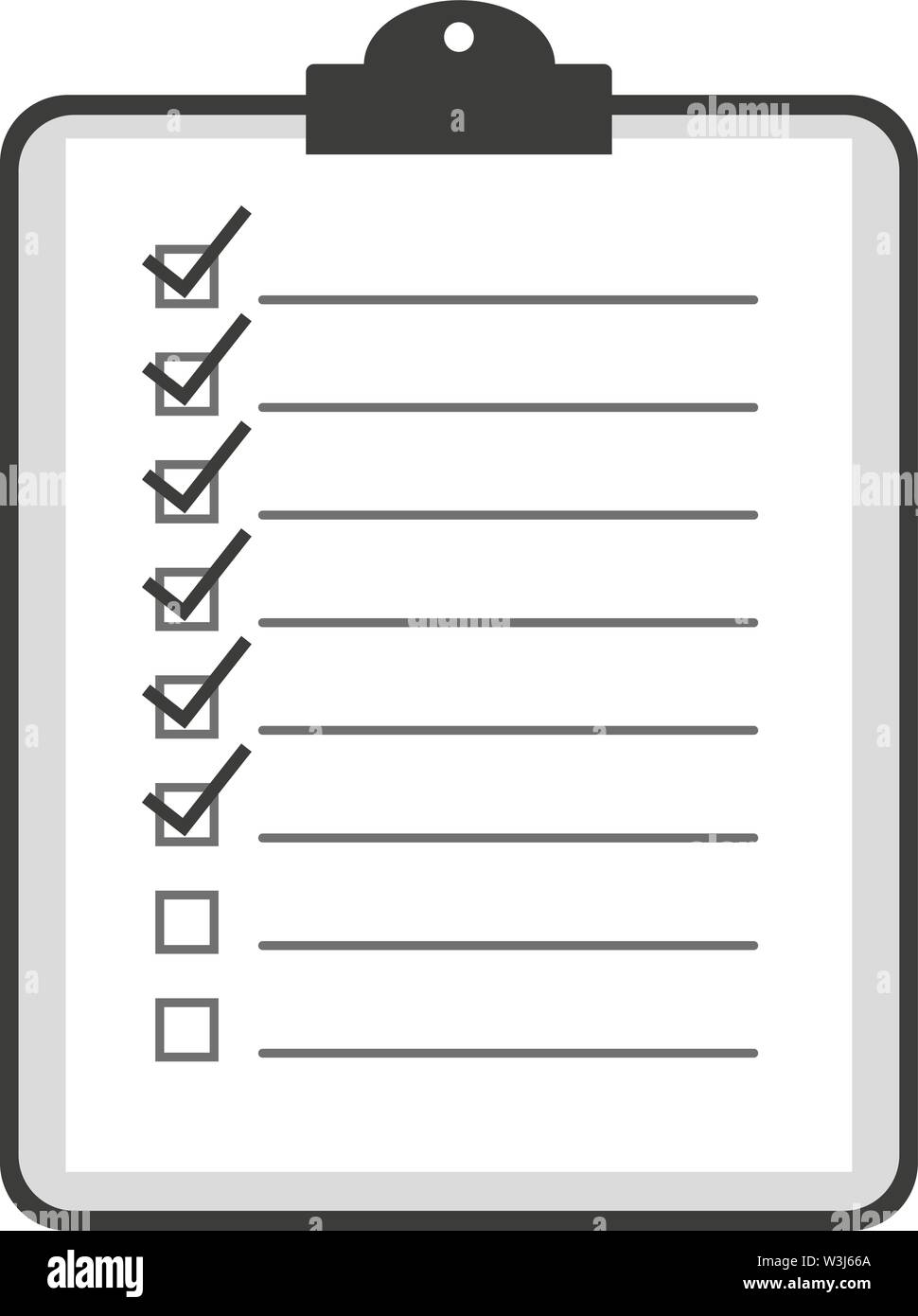 Checkliste Auf Zwischenablage Symbols Vector Illustration Stock Vektorgrafik Alamy