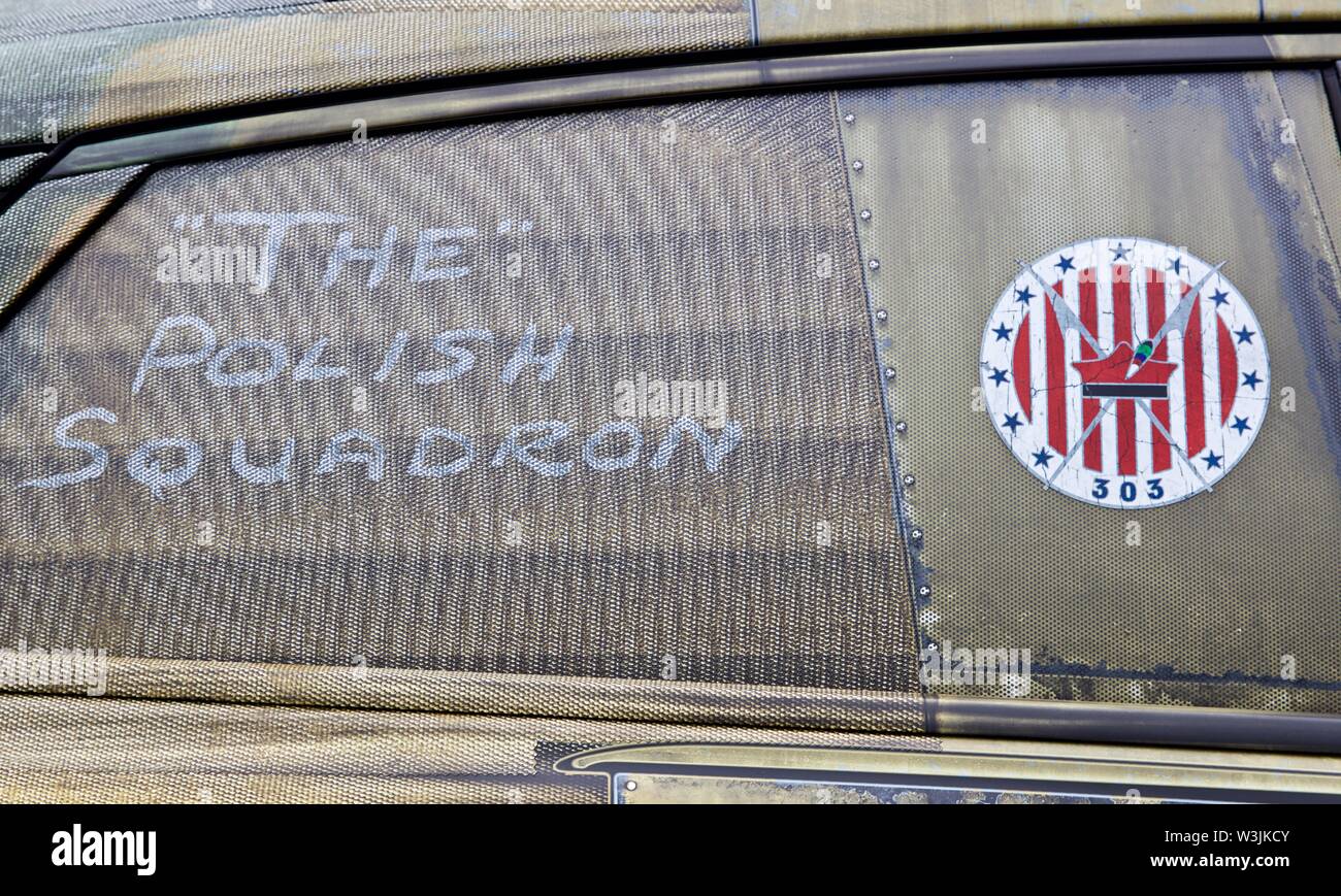 303 Squadron Jaguar Tribut für die polnischen Piloten & Ground Services 1939-1945 Stockfoto