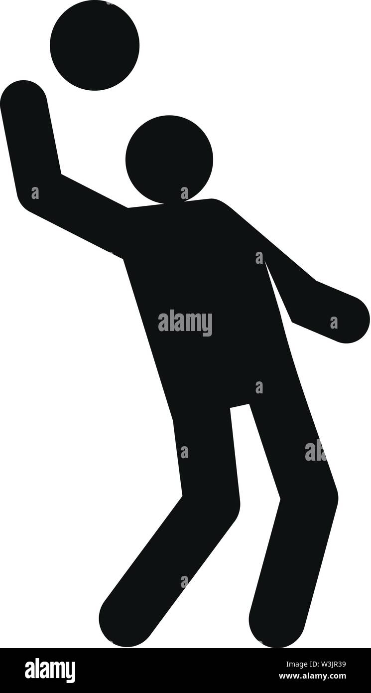 Volleyball player Symbol. Einfache Abbildung: Volleyballspieler vektor Symbol für Web Design auf weißem Hintergrund Stock Vektor
