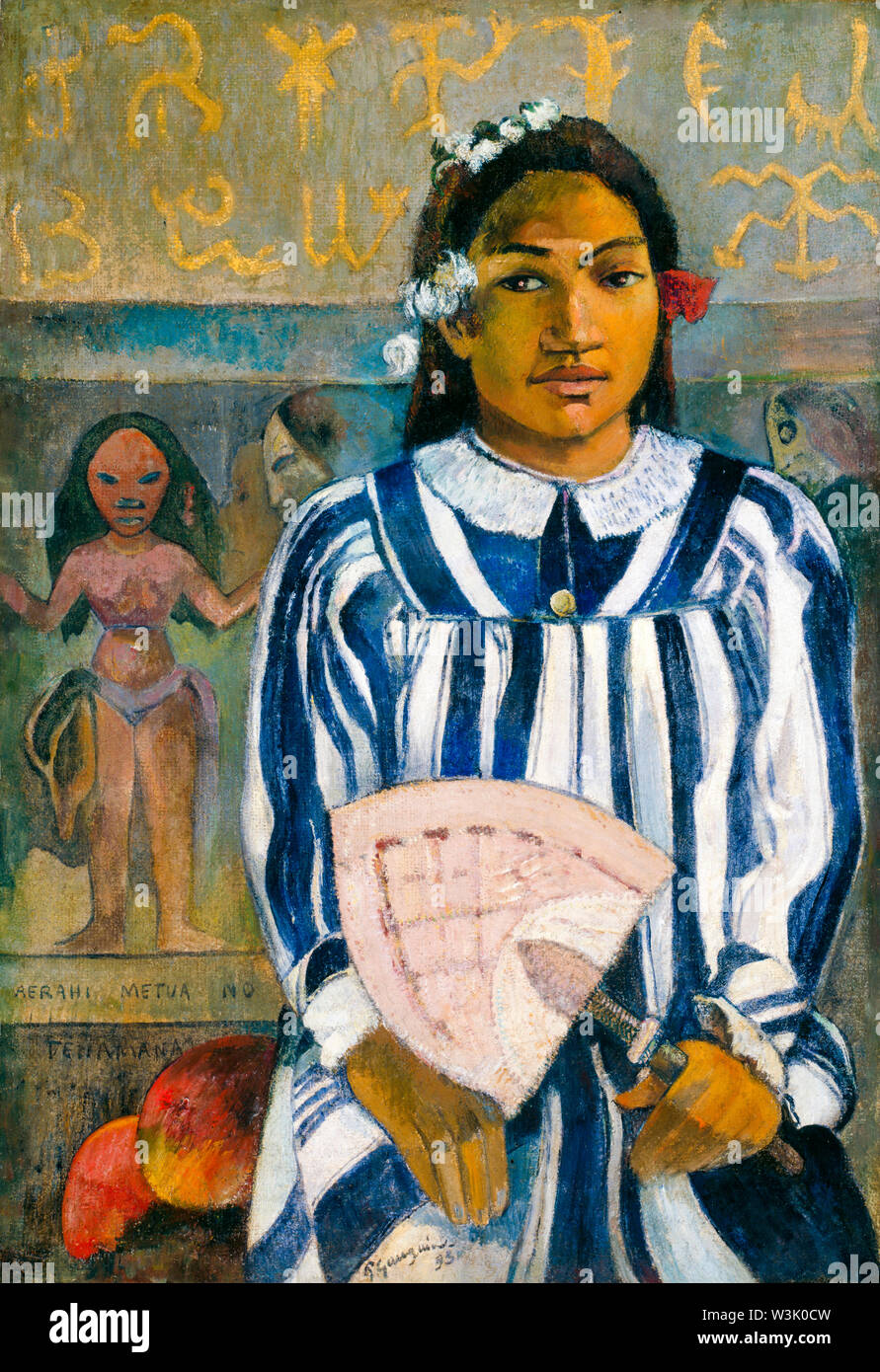 Paul Gauguin, die Vorfahren der Tehamana, Portrait Malerei, 1893 Stockfoto