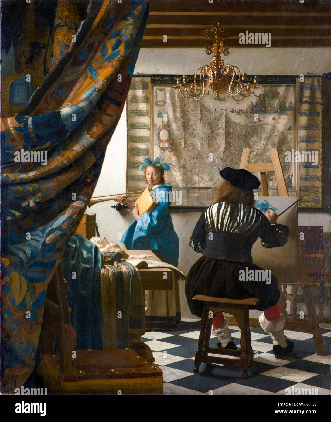 Johannes Vermeer, Barockmalerei, die Kunst der Malerei, 1666-1668 Stockfoto