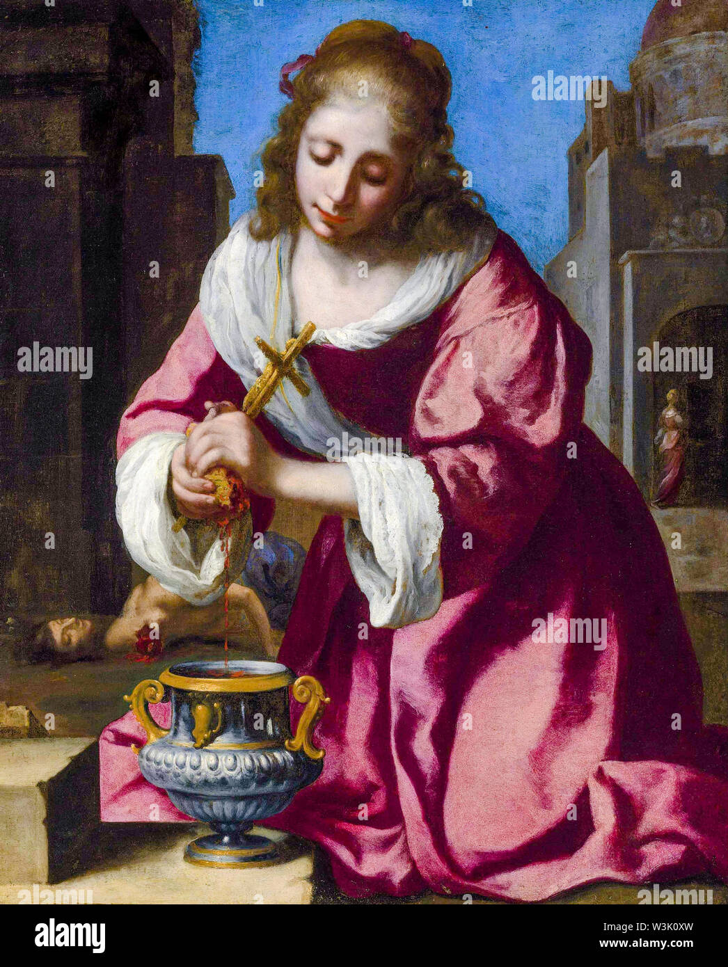 Johannes Vermeer nach Felice Ficherelli, Saint Praxedis, Malerei, 1655 Stockfoto