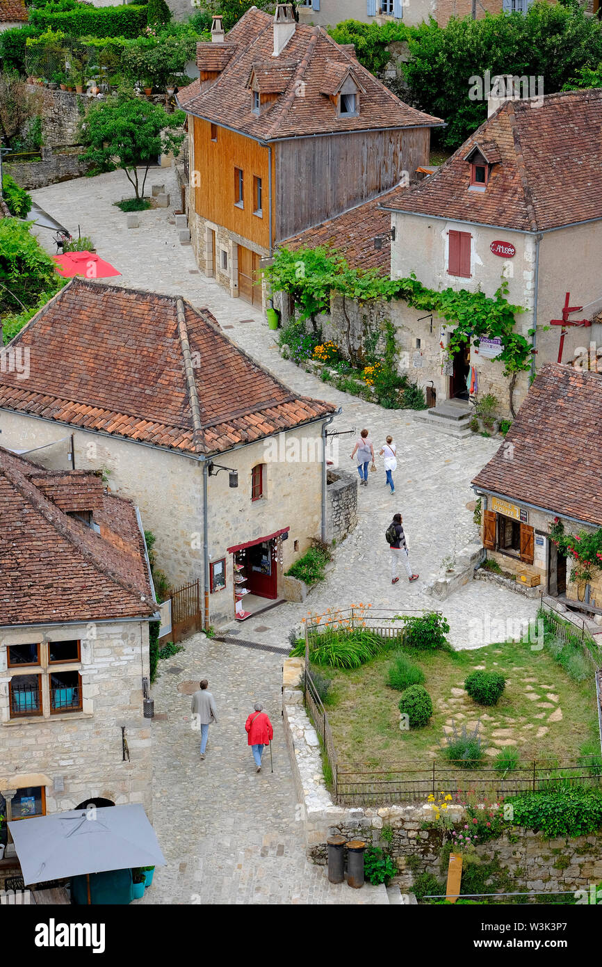 Saint-Cirq-Lapopie, Lot, Frankreich Stockfoto