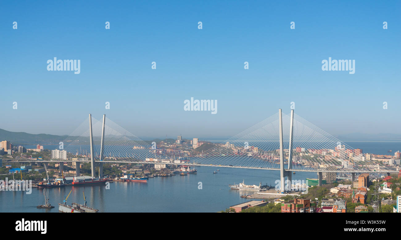 Wladiwostok Stadtbild Tageslicht sehen. Stockfoto