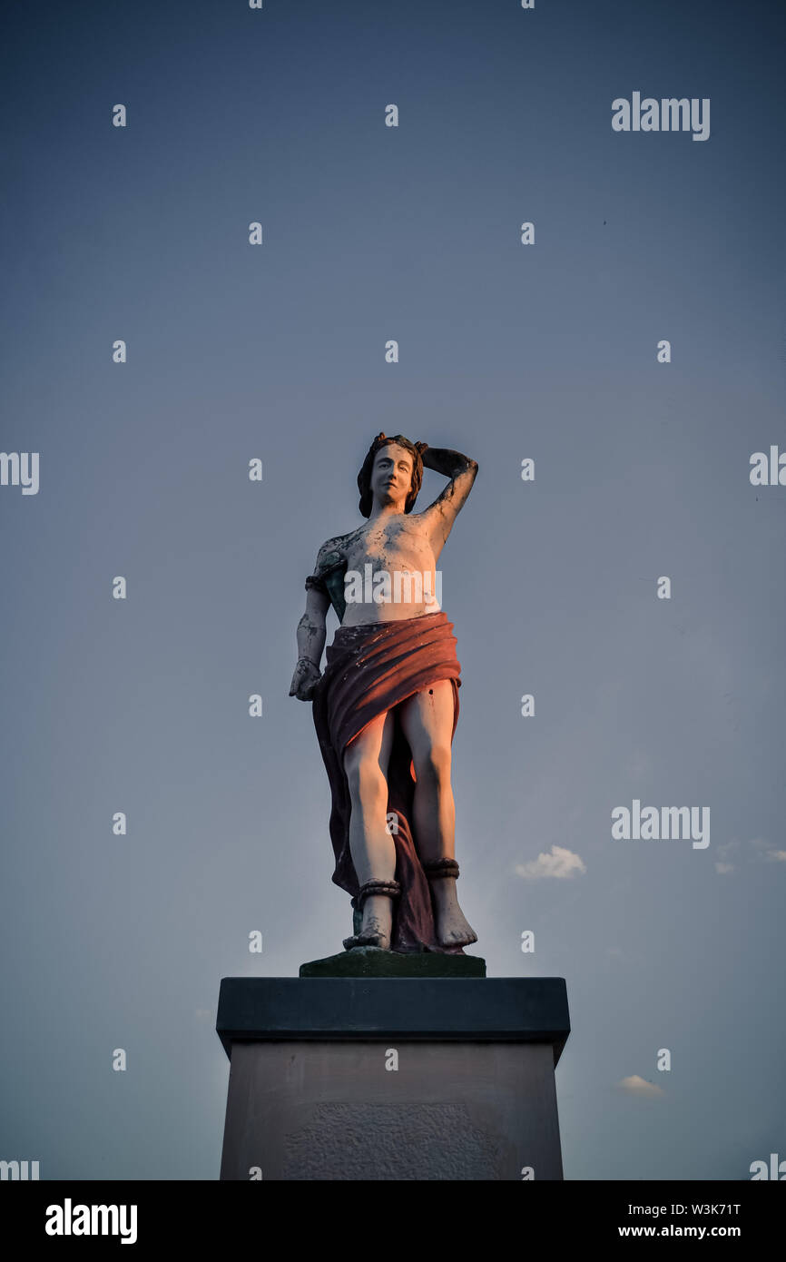 Die Statue der Heiligen auf einem Platz für Besucher im Nordosten von Brasilien! Stockfoto