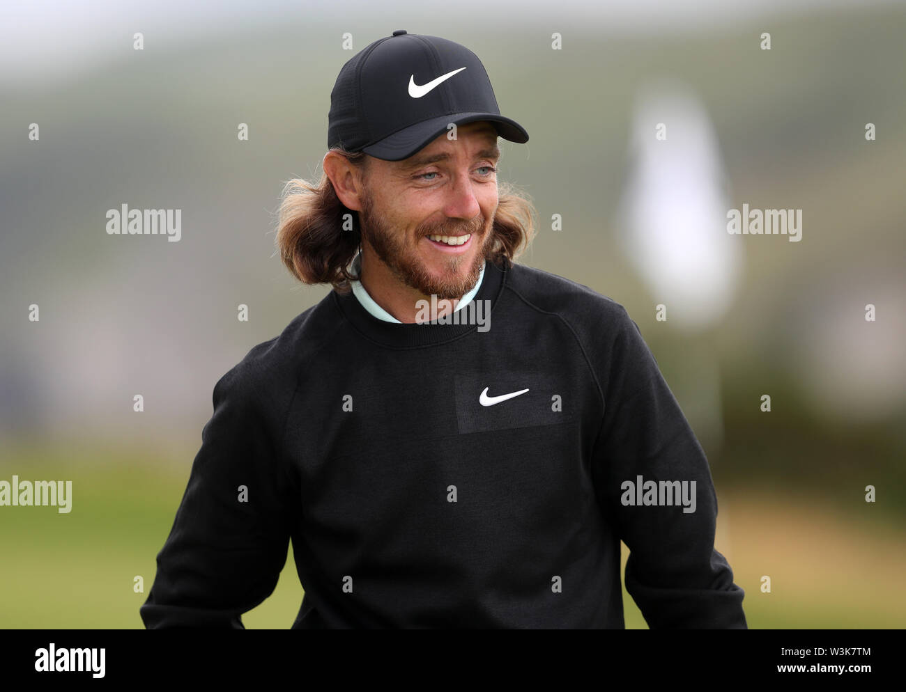 England's Tommy Fleetwood während der Vorschau Tag drei der Open Championship 2019 im Royal Portrush Golf Club. Stockfoto