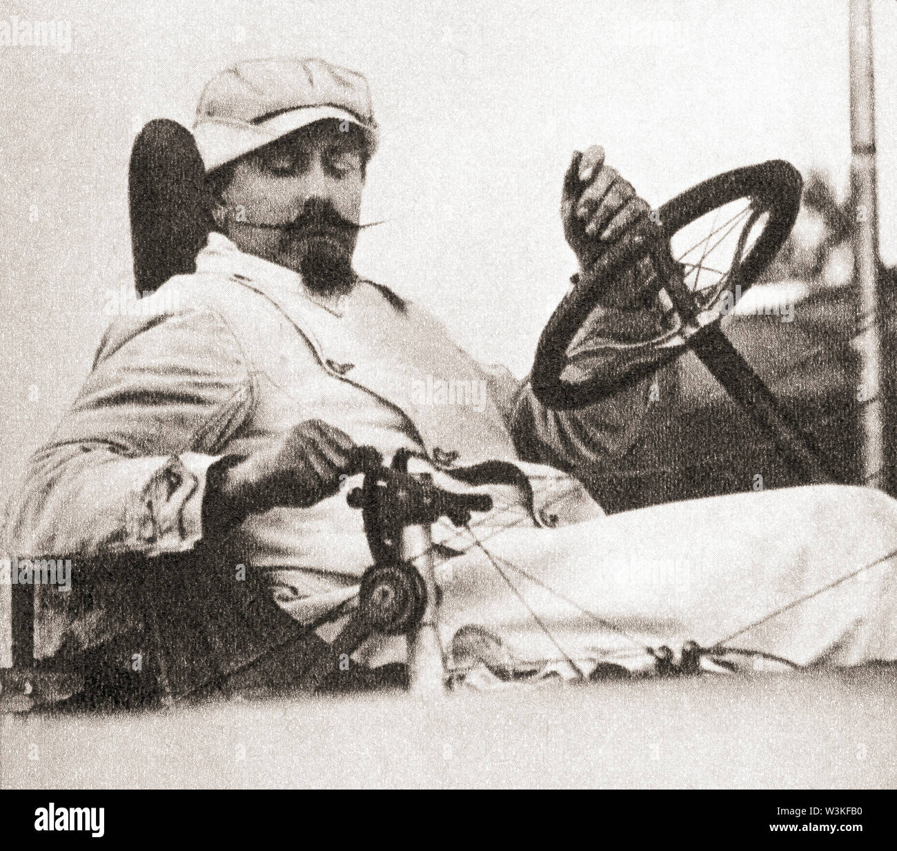 Samuel Franklin Cowdery, später als Samuel Franklin Cody, 1867 - 1913 bekannt. Wild West showman und frühen Wegbereiter der bemannten Flug. Aus dem Festzug des Jahrhunderts, veröffentlicht 1934. Stockfoto