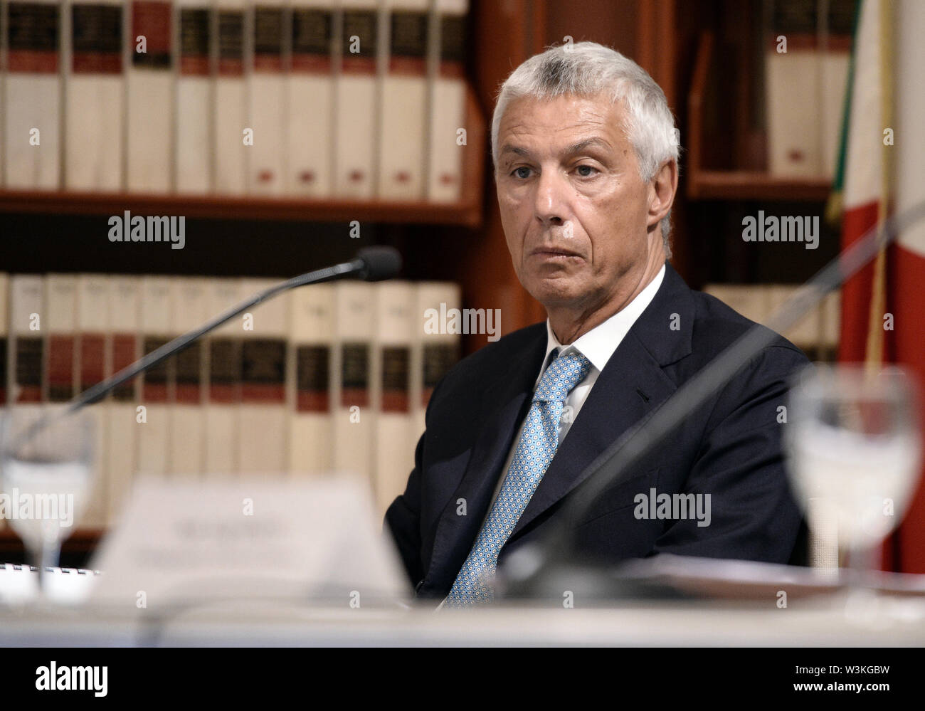 Roma, Italia. 16. Juli, 2019. Foto Fabio Cimaglia/LaPresse 16-07-2019 Roma Politica La testimonianza di Giustizia. Contrasto alle Mafie: Dalla alla condivisione solitudine Nella foto Vittorio Rizzi Foto Fabio Cimaglia/LaPresse 16-07-2019 Roma (Italien) Politik das Zeugnis der Gerechtigkeit. Gegensatz zu den Mafia: von Einsamkeit zu teilen In der Pic Vittorio Rizzi Credit: LaPresse/Alamy leben Nachrichten Stockfoto