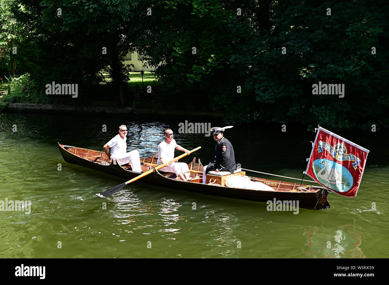 Traditionelle royal Swan Upping Ereignis auf der Themse, Juli 2019 Stockfoto