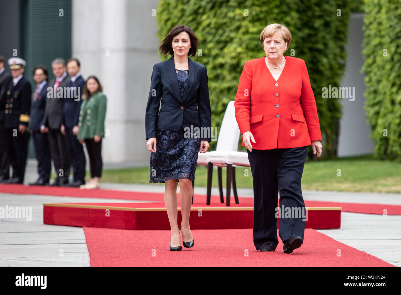 Berlin Berlin Deutschland 16 Juli 2019 Die Deutsche Bundeskanzlerin Angela Merkel Trifft Premierminister Der Republik Moldau