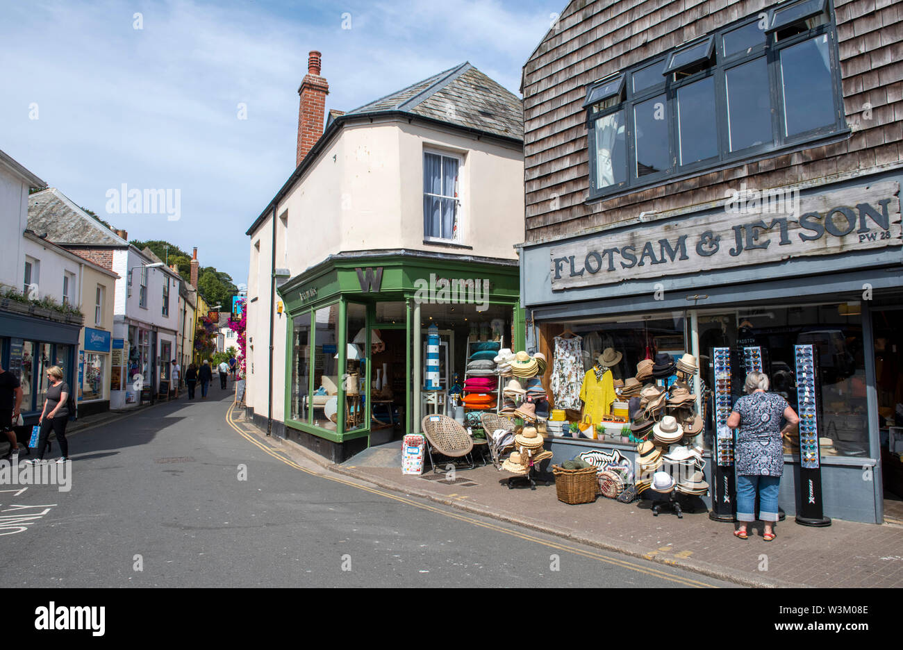 Einen sonnigen Sommertag in Padstow, Cornwall, England, Großbritannien Stockfoto