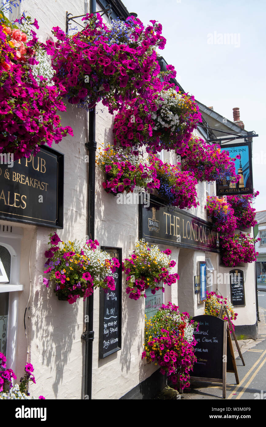 Das London Inn Pub in Padstow, Cornwall, England, Großbritannien Stockfoto