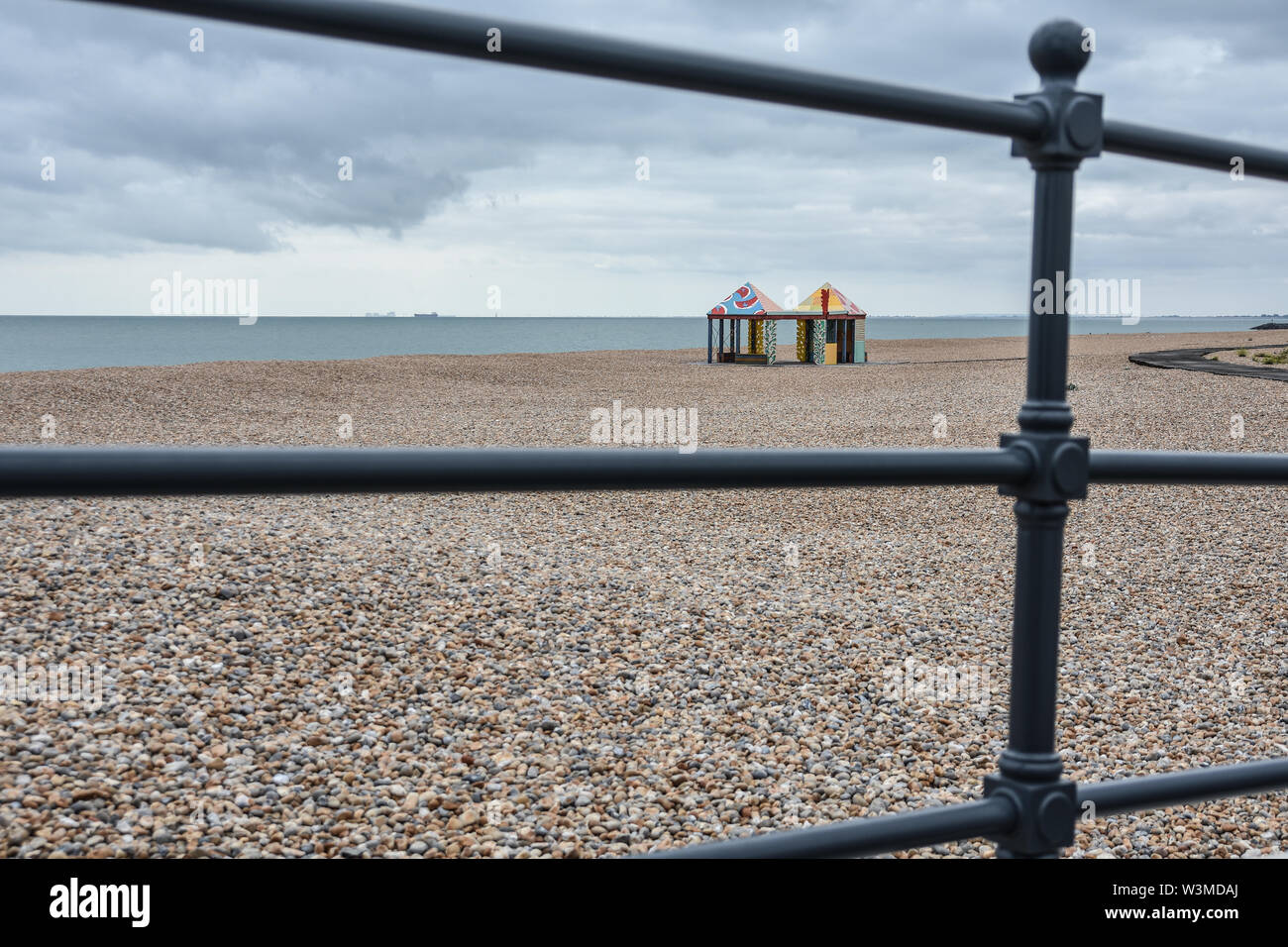 Die Casa Anacaona, am Strand von Folkestone, Kent, Großbritannien im Juli 2019 Stockfoto