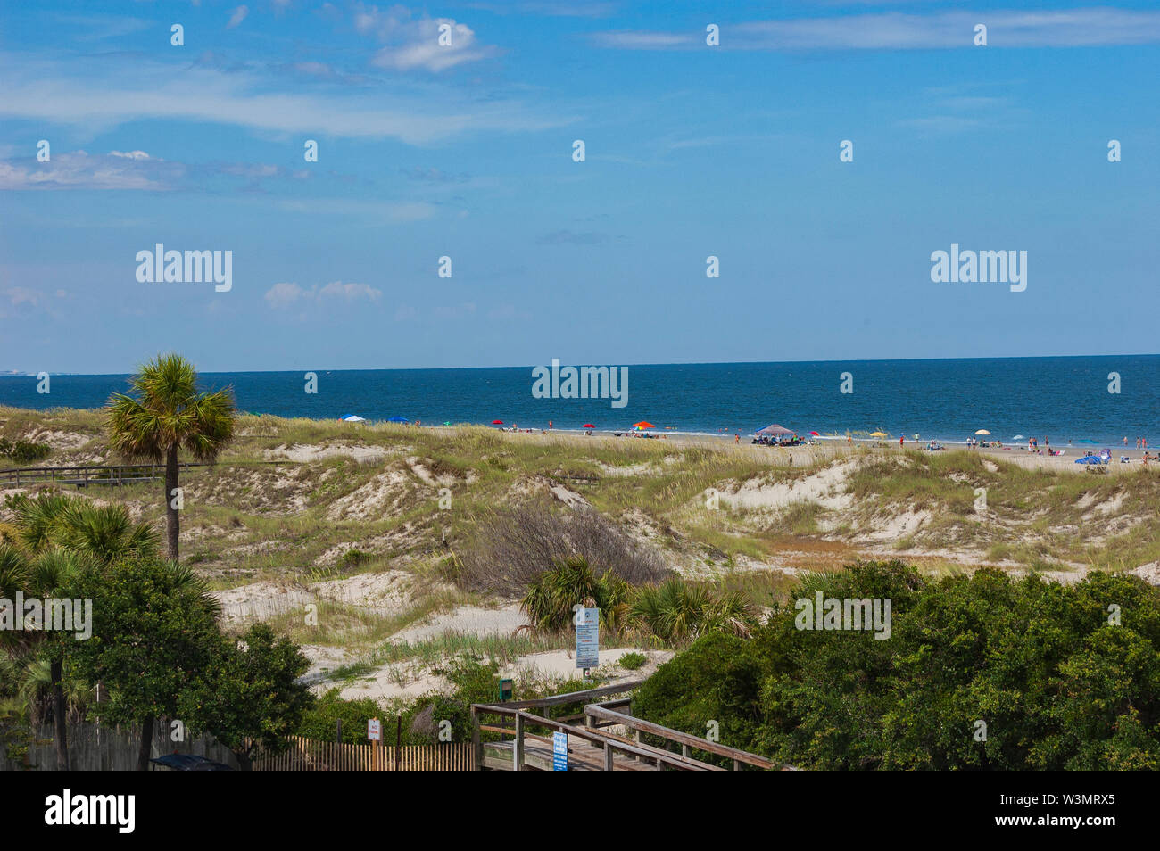 Strand Szene in Tybee Island Georgia Stockfoto