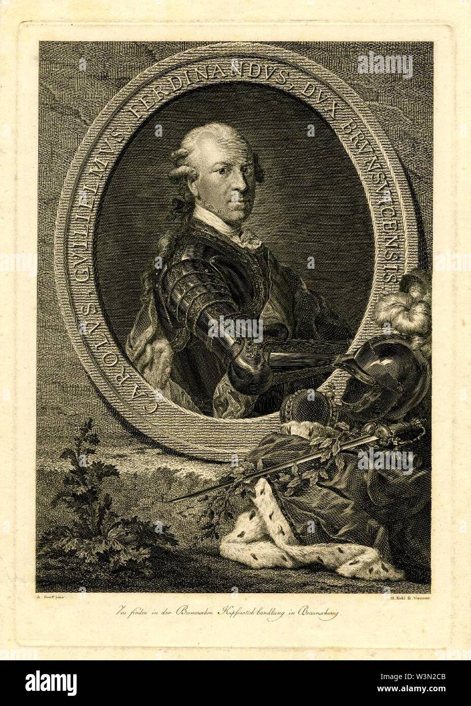 Clemens Kohl - Karl Wilhelm Ferdinand, Herzog von Braunschweig. Stockfoto