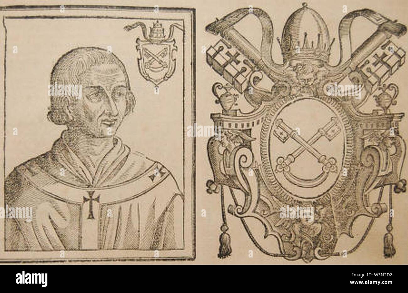 Clemens II. Gesicht auftragen. Stockfoto