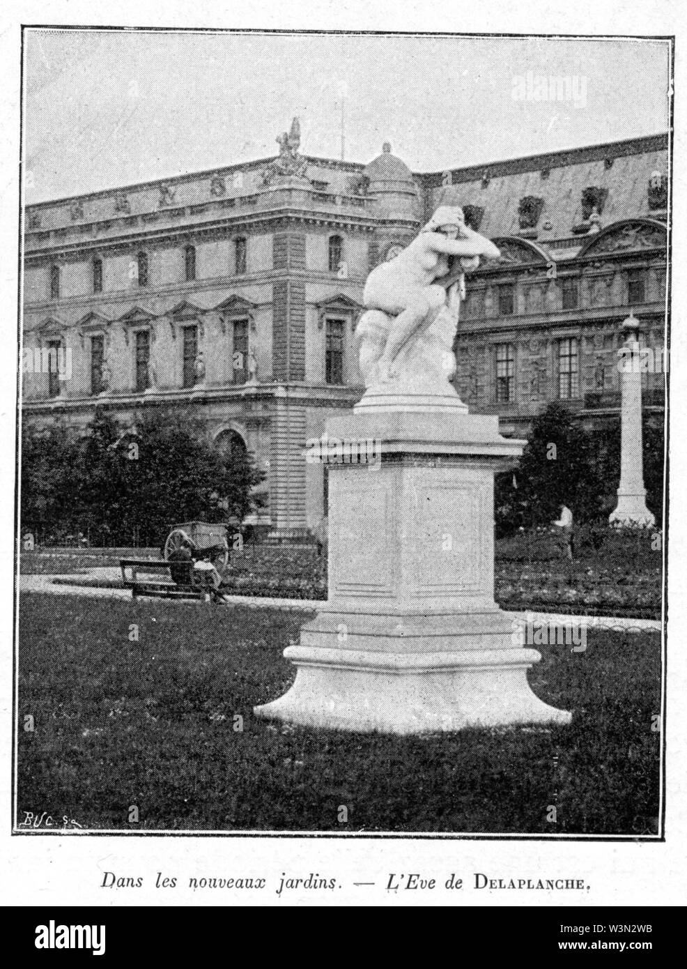 Clément Maurice Paris en plein air, BUC, 1897,052 Dans les nouveaux Jardins, L'Eve de DELAPLANCHE. Stockfoto