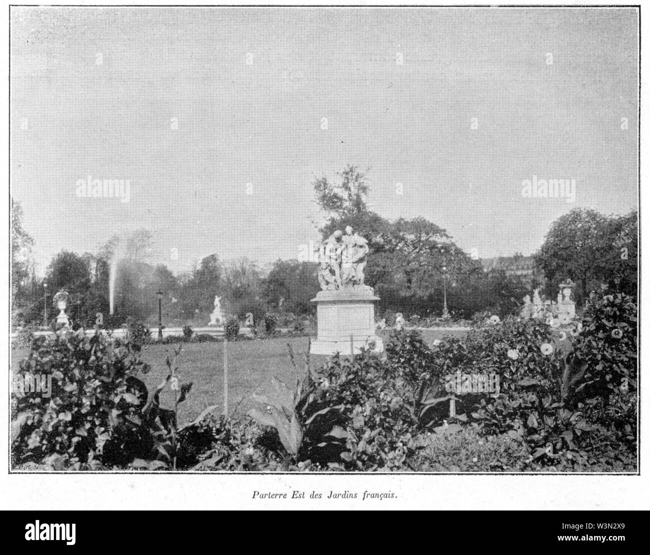 Clément Maurice Paris en plein air, BUC, 1897,050 Parterre Est des Jardins français. Stockfoto