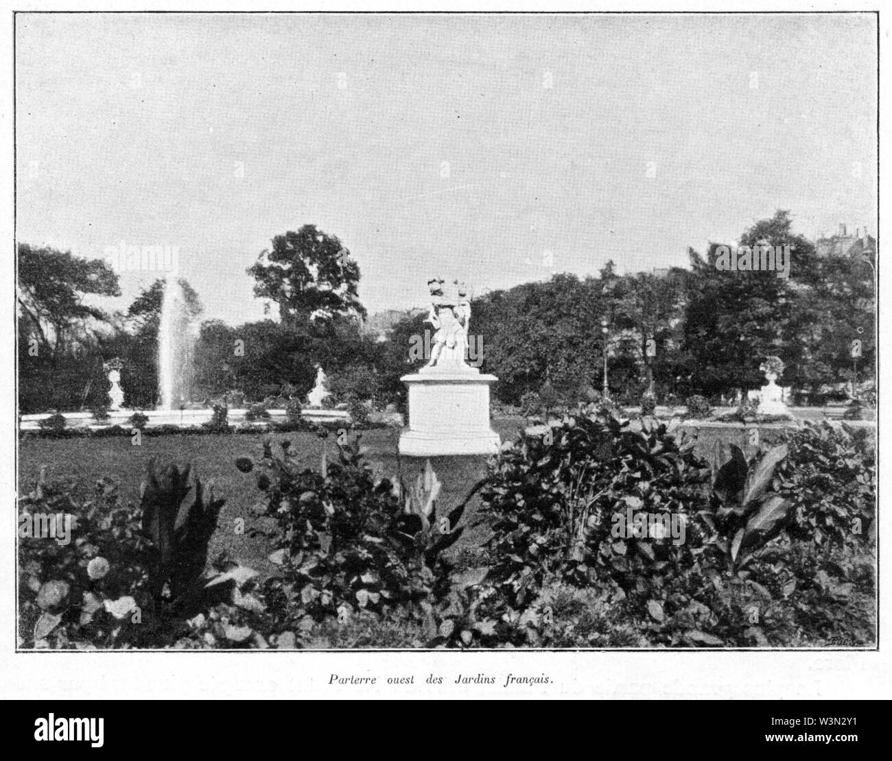 Clément Maurice Paris en plein air, BUC, 1897,049 Parterre ouest De Jardins français. Stockfoto