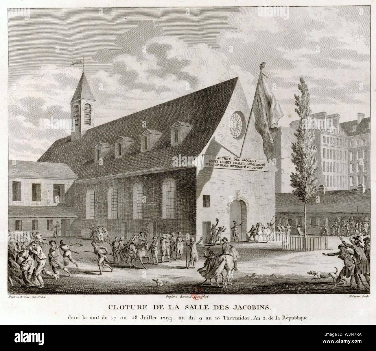 Clôture de la Salle Jacobins 1794. Stockfoto