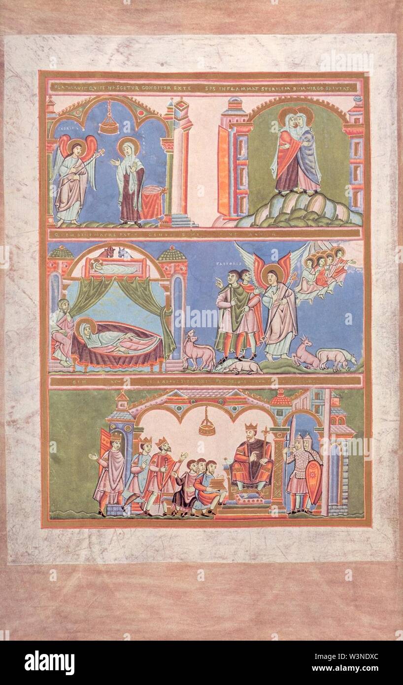 Codex Aureus Epternacensis Folio 18 verso Stockfotografie Alamy