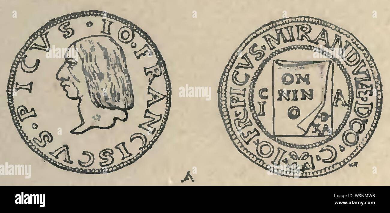 Münze von Mirandola - Rivista Italiana di Numismatica 1897 (Seite 39). Stockfoto