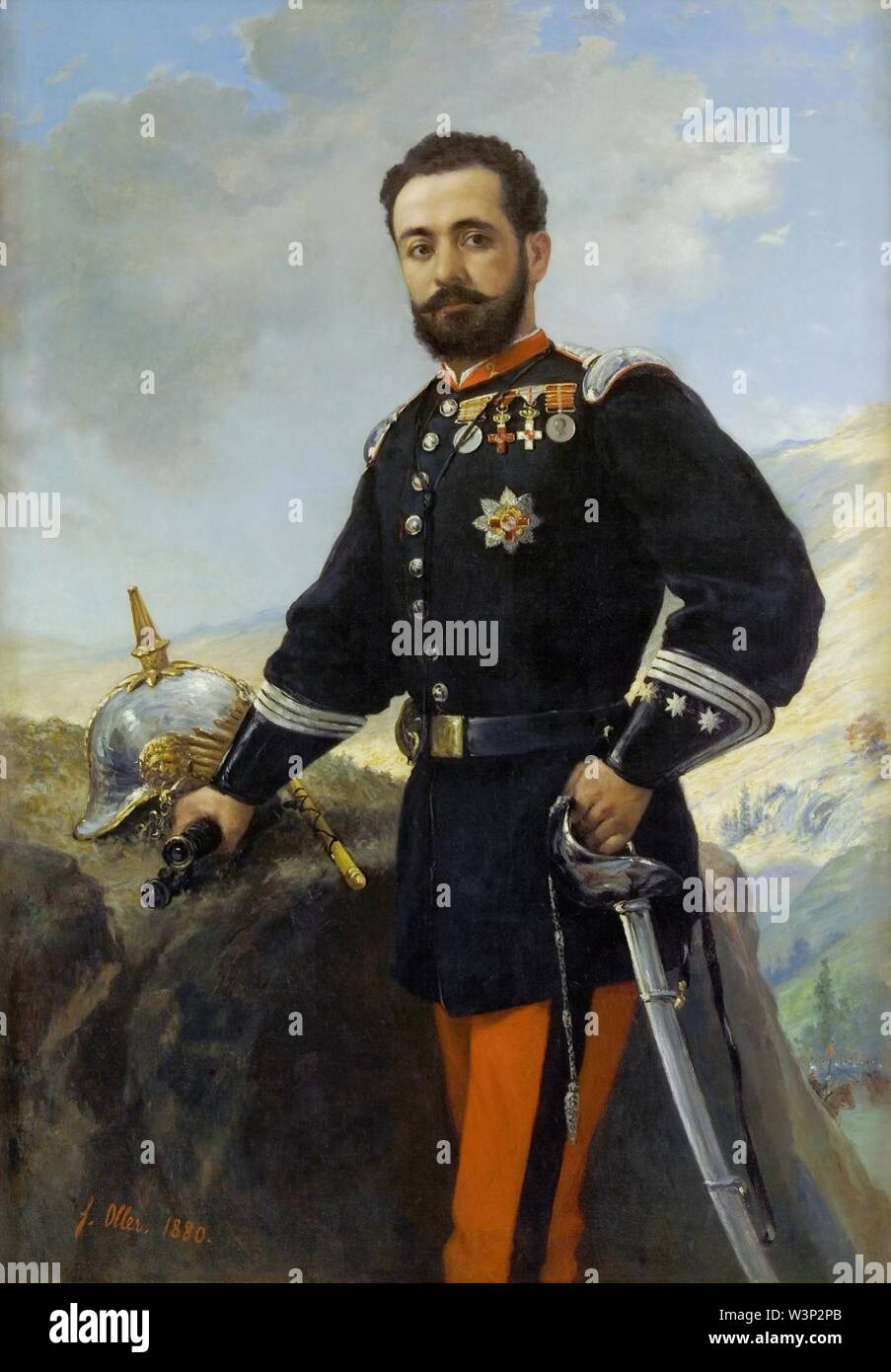 Oberst Francisco Enrique Contreras, von Francisco Oller. Stockfoto