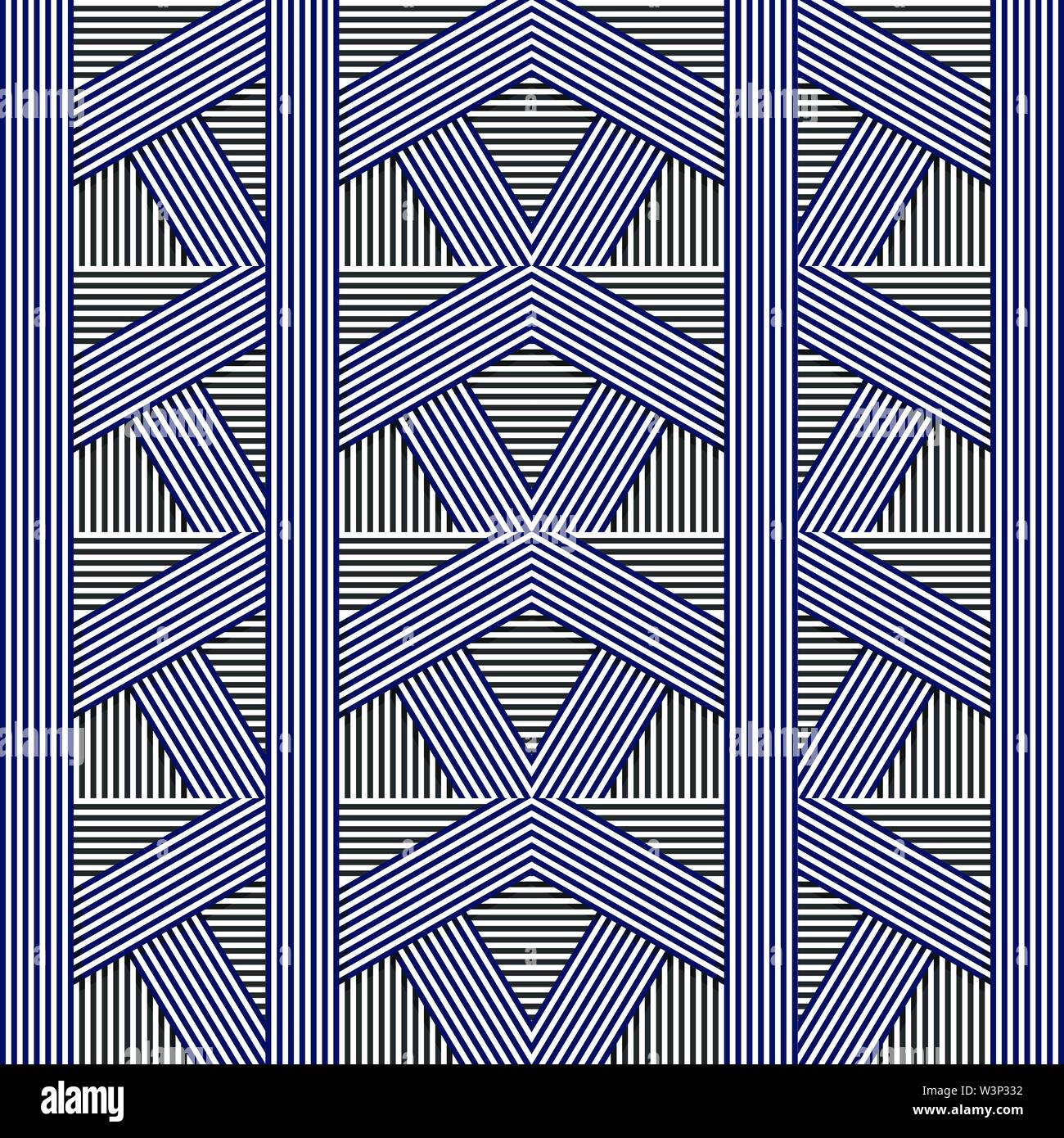 Die nahtlose Vektor geometrische Muster. Moderne Textur mit Linien, Streifen. Einfache abstrakte Geometrie grafik design Stock Vektor
