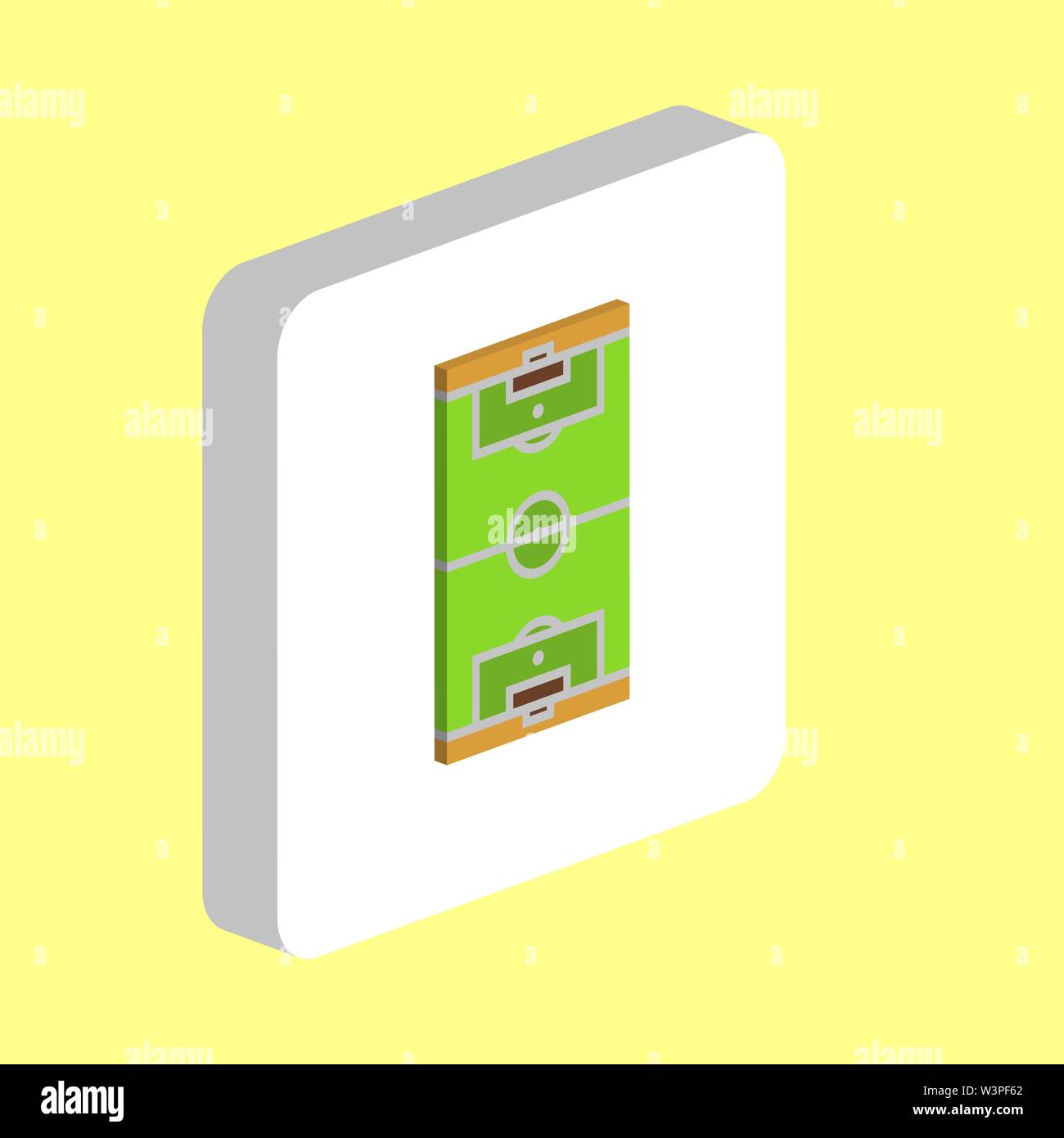 Fußballplatz einfachen Vektor icon. Abbildung: Symbol Design Template für web mobile UI-Element. Perfekte Farbe isometrische Piktogramm auf 3d-weißes Quadrat Stock Vektor