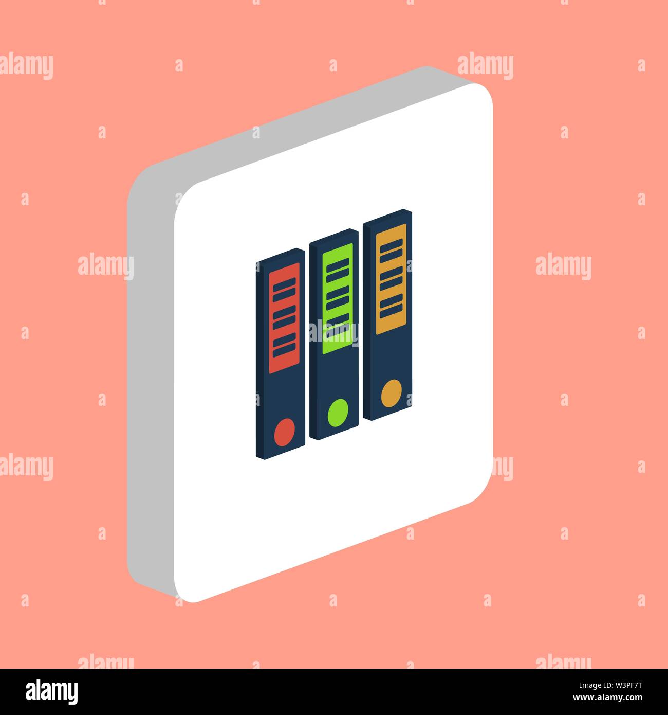 Datei Ordner einfachen Vektor icon. Abbildung: Symbol Design Template für web mobile UI-Element. Perfekte Farbe isometrische Piktogramm auf 3d-weißes Quadrat. Stock Vektor