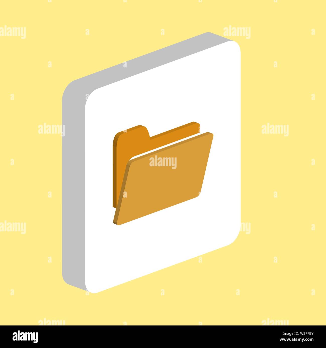 Office Ordner einfachen Vektor icon. Abbildung: Symbol Design Template für web mobile UI-Element. Perfekte Farbe isometrische Piktogramm auf 3d-weißes Quadrat. Stock Vektor