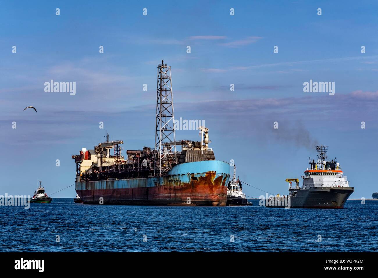Curlew Nordsee Schiff kommen in der Stilllegung Stockfoto