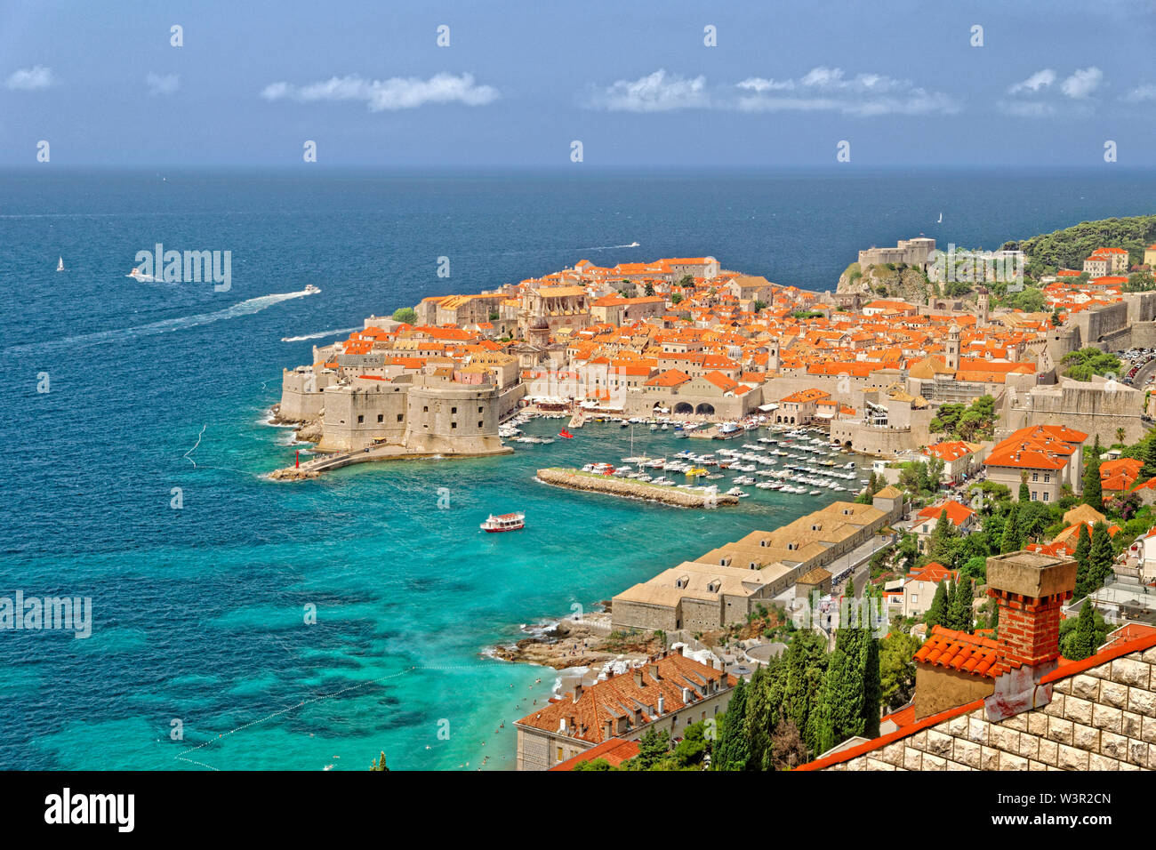 Die Altstadt von Dubrovnik an der Dalmatinischen Küste im Süden von Kroatien. Stockfoto