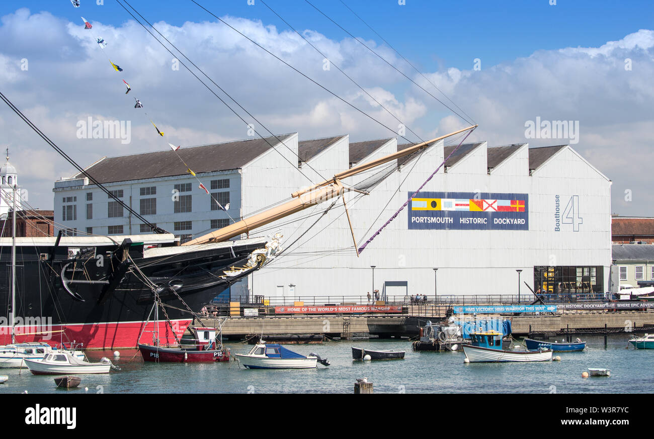 Portsmouth Historic Dockyard, Portsmouth, Hampshire, Großbritannien Stockfoto