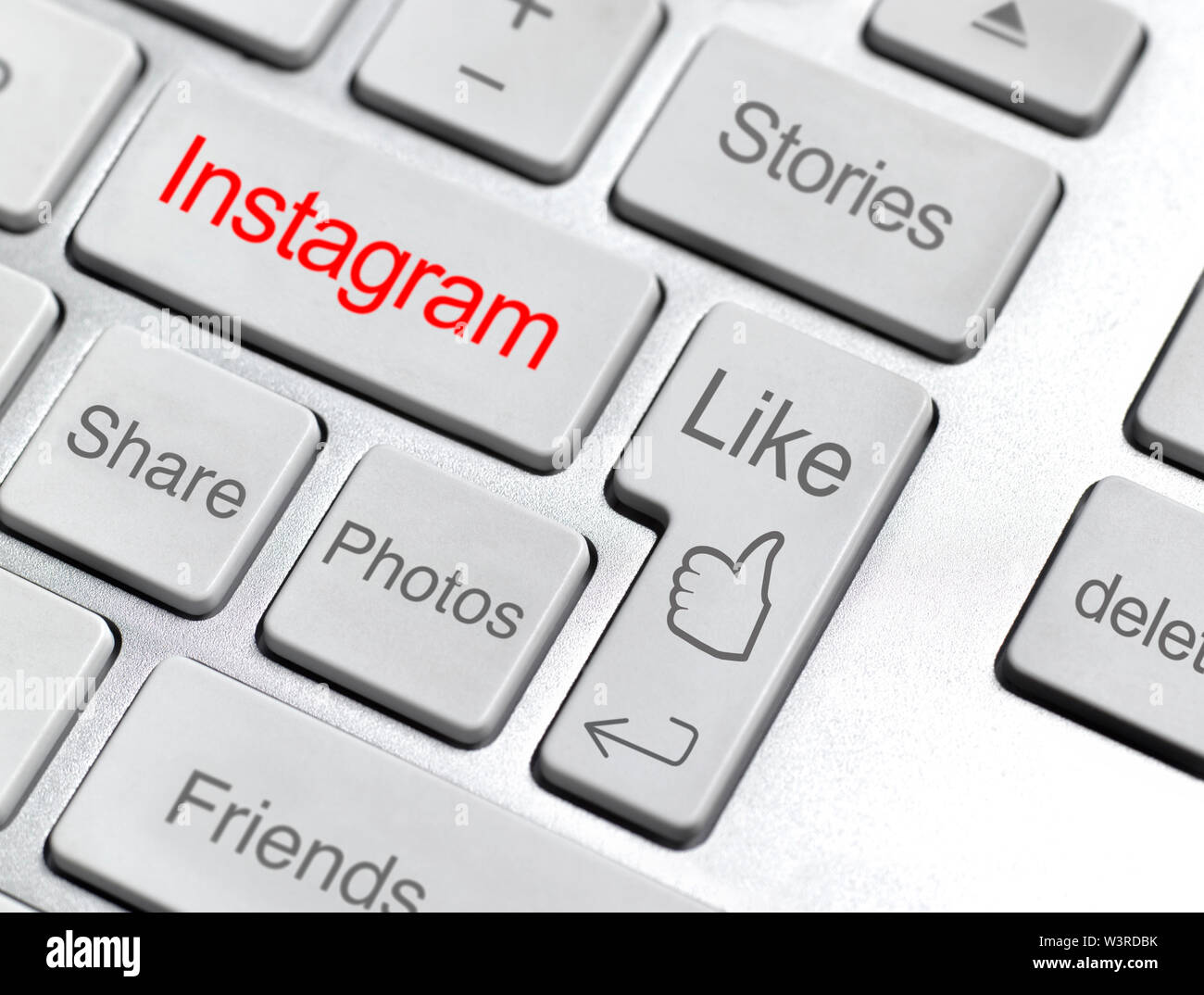 Instagram-Tastatur Stockfoto